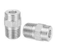 sourcing map 2Pcs Pressure Washer Nozzle, Stainless Steel Thread Nozzles Tips, Universal Replacement for Undercarriage Cleaner Water Broom, 1/4 Inch NPT Male, 15 Degree 065 Orifice