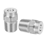 sourcing map 2Pcs Pressure Washer Nozzle, Stainless Steel Thread Nozzles Tips, Universal Replacement for Undercarriage Cleaner Water Broom, 1/4 Inch NPT Male, 0 Degree 035 Orifice