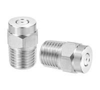 sourcing map 2Pcs Pressure Washer Nozzle, Stainless Steel Thread Nozzles Tips, Universal Replacement for Undercarriage Cleaner Water Broom, 1/4 Inch NPT Male, 0 Degree 025 Orifice