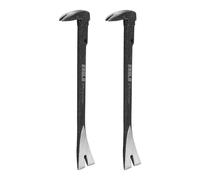 sourcing map 2pcs Pry Bar Crowbar Nail Puller 10" Carbon Steel Crowbar Tool Flat Wrecking Bar for Prying and Pulling Home Remodeling Woodworking, Black