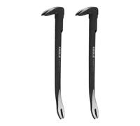 sourcing map 2pcs Pry Bar Crowbar Nail Puller 11" Carbon Steel Crowbar Tool Rounded Head Pry Tool for Prying and Pulling Home Remodeling Woodworking, Black