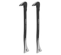 sourcing map 2pcs Pry Bar Crowbar Nail Puller 14" Carbon Steel Crowbar Tool Flat Wrecking Bar for Prying and Pulling Home Remodeling Woodworking, Black