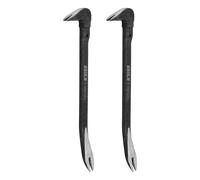 sourcing map 2pcs Pry Bar Crowbar Nail Puller 14" Carbon Steel Crowbar Tool Rounded Head Pry Tool for Prying and Pulling Home Remodeling Woodworking, Black