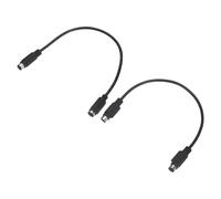 sourcing map 2Pcs PS/2 Mouse and Keyboard Extension Cable 6 Pin 0.98 Feet Male to Male/Female for PC, Black