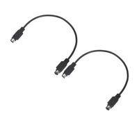 sourcing map 2Pcs PS/2 Mouse and Keyboard Extension Cable 6 Pin 0.98 Feet Male to Male for PC, Black