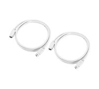 sourcing map 2Pcs PS/2 Mouse and Keyboard Extension Cable 6 Pin 4.26 Feet Male to Female for PC,White