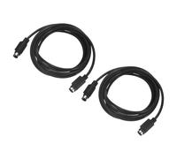 sourcing map 2Pcs PS/2 Mouse and Keyboard Extension Cable 6 Pin 6.56 Feet Male to Female for PC, Black