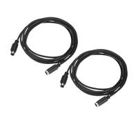 sourcing map 2Pcs PS/2 Mouse and Keyboard Extension Cable 6 Pin 9.84 Feet Male to Female for PC, Black