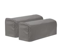 sourcing map 2Pcs PU Leather Armrest Covers, Vintage Stretch Arm Slipcovers Anti-Slip Furniture Protector for Chairs Couch Sofa Recliner, Taupe