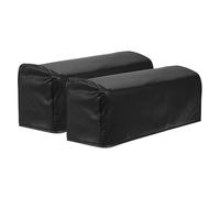 sourcing map 2Pcs PU Leather Armrest Covers, Vintage Stretch Arm Slipcovers Anti-Slip Furniture Protector for Chairs Couch Sofa Recliner, Black
