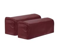 sourcing map 2Pcs PU Leather Armrest Covers, Vintage Stretch Arm Slipcovers Anti-Slip Furniture Protector for Chairs Couch Sofa Recliner, Dark Brown