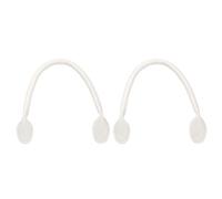 sourcing map 2Pcs PU Leather Bag Handle, 16.34" Handbag Straps 1.22" Wide Sew on Bag Handle Replacement Shoulder Bag Strap for DIY Bag Making Wallet Handbag Repair Replacement, White