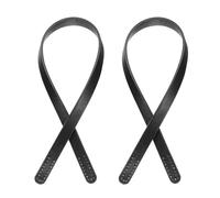 sourcing map 2Pcs PU Leather Bag Handle, 25.6" Handbag Straps 0.7" Wide Sew on Bag Handle Replacement Shoulder Bag Strap for DIY Bag Making Wallet Handbag Repair Replacement, Black