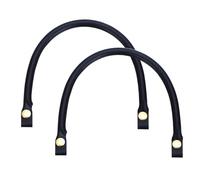 sourcing map 2Pcs PU Leather Purse Handles, 0.6" x 16" Short Bag Purse Straps Replacement with Button Bag Making Supplies for DIY Wallet Tote Bag Making and Repairing, Navy/Gold