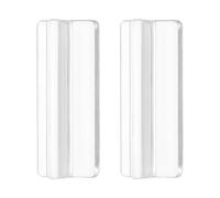sourcing map 2Pcs PU Self-Adhesive Pulls, 1.97" Clear Recessed Finger Pulls Rectangle Sliding Door Handles Instant Handle for Glass Doors Windows Drawers Dressers Cabinets