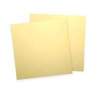sourcing map 2Pcs Pure Brass Sheet, 2" x 2", 20 Gauge (0.8mm) Thickness, Metal Brass Plate with Gloves for Crafting, Modelers, Jewelry, Repairs, Electrical Repairs (Gold)