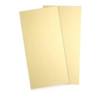 sourcing map 2Pcs Pure Brass Sheet, 4" x 2", 20 Gauge (0.8mm) Thickness, Metal Brass Plate with Gloves for Crafting, Modelers, Jewelry, Repairs, Electrical Repairs (Gold)