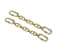sourcing map 2Pcs Purse Strap Extender 5.9-Inch, Bag Extender Chain Dark Gold, Metal Bag Replacement Handbag Chain with Spring Buckle for Purse Handbags Shoulder Bag Decoration, Flat Style