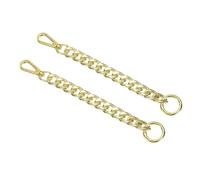 sourcing map 2Pcs Purse Strap Extender 8.7-Inch, Bag Extender Chain Gold, Metal Bag Replacement Handbag Chain with Spring Buckle for Purse Handbags Shoulder Bag Decoration, 0.6 Width