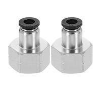 sourcing map 2Pcs Push to Connect Fittings, 1/4" Tube ODx3/8" NPT Female Thread Straight Pneumatic Connector for Hydraulic and Pneumatic Systems