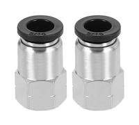 sourcing map 2Pcs Push to Connect Fittings, 5/16" Tube ODx1/8" NPT Female Thread Straight Pneumatic Connector for Hydraulic and Pneumatic Systems