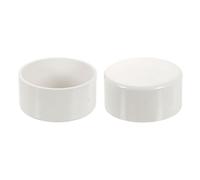 sourcing map 2Pcs PVC Pipe End Cap Fitting, 4.3" Furniture Grade Pipe End Cap Plug Adapter Pipe Plug Socket Fittings for Sewer Drain Pipe Connections, Garden DIY, White