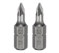 sourcing map 2pcs PZ1 Screwdriver Bit 1/4" Hex Shank 25mm/1" Length Magnetic Phillips Slotted Hex Bits S2 Steel Screw Driver Bit Industrial Grade Electric Hexagon Drill Bits