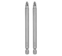 sourcing map 2pcs PZ2 Screwdriver Bit 1/4" Hex Shank 100mm/4 Length Magnetic Phillips Slotted Hex Bits S2 Steel Screw Driver Bit Industrial Grade Electric Hexagon Drill Bits