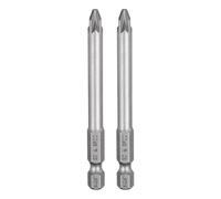 sourcing map 2pcs PZ2 Screwdriver Bit 1/4" Hex Shank 75mm/3" Length Magnetic Phillips Slotted Hex Bits S2 Steel Screw Driver Bit Industrial Grade Electric Hexagon Drill Bits