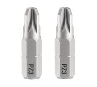 sourcing map 2pcs PZ3 Screwdriver Bit 1/4" Hex Shank 25mm/1" Length Magnetic Phillips Slotted S2 Steel Screw Driver Bit