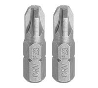 sourcing map 2pcs PZ3 Screwdriver Bits 1/4" Hex Shank Head 1" Length CR-V Steel Phillips Slotted Drill Bits for Repair Work Electric Screw Driver