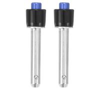 sourcing map 2Pcs Quick Release Pin, 1/4"x1-1/16" 304 Stainless Steel Ball Locking Pin with Push Button Ring Handle Locking Pin with Wire for Audio Bimini Top Marine, Silver
