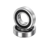 sourcing map 2pcs R16-2RS Deep Groove Ball Bearings 1" ID x 2" OD x 1/2" Height Miniature Bearings Double Rubber Sealed Chrome Steel Z3 Bearing for Engineering Machinery, ABEC5