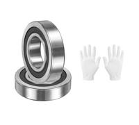 sourcing map 2pcs R16-2RS Deep Groove Ball Bearings 1" ID x 2" OD x 1/2" Height Miniature Bearings Double Rubber Sealed Chrome Steel Bearing with Gloves for Engineering Machinery, ABEC1