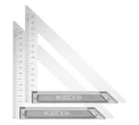 sourcing map 2Pcs Rafter Square 6" Imperial Aluminum Alloy Carpenter Measuring Layout Tool Metal Triangle Ruler Protractor for Woodworking and Carpentry