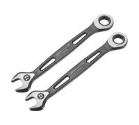 sourcing map 2pcs Ratcheting Combination Wrench 13mm Metric 12 Point CR-V Electrophoresis Double Box Open-Ended Ratchet Wrenches with 72 Tooth 5° Swing Industrial Grade Spanner Tool for Repair