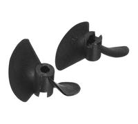 sourcing map 2pcs RC Boat Propeller, 2 Blades Propellers 3.17mm Hole Dia 30mm OD 40mm Pitch CW Clockwise Rotating Drill Propeller for RC Boat, DIY Ship Model, Black