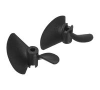 sourcing map 2pcs RC Boat Propeller, 2 Blades Propellers 3.17mm Hole Dia 35mm OD 40mm Pitch CW Clockwise Rotating Drill Propeller for RC Boat, DIY Ship Model, Black