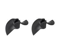 sourcing map 2pcs RC Boat Propeller, 2 Blades Propellers 4.8mm Hole Dia 40mm OD 1.2mm Pitch CCW Clockwise Rotating Drill Propeller for RC Boat, DIY Ship Model, Black