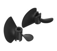 sourcing map 2pcs RC Boat Propeller, 2 Blades Propellers 4.8mm Hole Dia 47mm OD 40mm Pitch CW Clockwise Rotating Drill Propeller for RC Boat, DIY Ship Model, Black