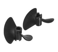sourcing map 2pcs RC Boat Propeller, 2 Blades Propellers 4mm Hole Dia 35mm OD 40mm Pitch CW Clockwise Rotating Drill Propeller for RC Boat, DIY Ship Model, Black