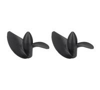 sourcing map 2pcs RC Boat Propeller, 2 Blades Propellers 4mm Hole Dia 45mm OD 31.5mm Pitch Copper Core CCW Clockwise Rotating Drill Propeller for RC Boat, DIY Ship Model, Black