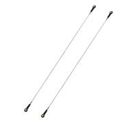 sourcing map 2Pcs RC Boat Push Rod, 304 Stainless Steel Lever Steering Linkage Tie Rods with M2 Ball Head Joint for RC Car Boat Helicopter DIY Model Parts, 323-333mm