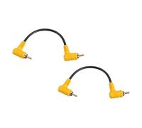 sourcing map 2pcs RCA Cable, 1RCA Male Bend to 1RCA Male Bend 0.5ft Audio Video Speaker Cable for Subwoofer Amplifier Home Theater DVD TV