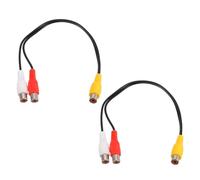 sourcing map 2pcs RCA Splitter Cable, 1 Female Adapter to 2 Female Adapter 10" Y Splitter Stereo Audio Video AV Subwoofer Cable for Amplifier, Home Theater