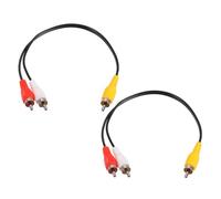 sourcing map 2pcs RCA Splitter Cable, 1 Male Plug to 2 Male Plug 10" Y Splitter Stereo Audio Video AV Subwoofer Cable for Amplifier, Home Theater