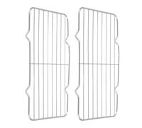 sourcing map 2Pcs Rectangle Rack, 10.2" x 6.3" Stainless Steel Wire Cookie Rack Grill Grate Cross Wire Barbecue Grill for Cooking, Roasting, Grilling, Drying, Oven, Silver