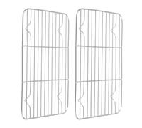 sourcing map 2Pcs Rectangle Rack, 9.7" x 7.1" Stainless Steel Wire Cookie Rack Grill Grate Cross Wire Barbecue Grill for Cooking, Roasting, Grilling, Drying, Oven, Silver