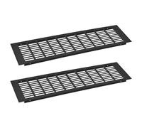 sourcing map 2pcs Rectangle Ventilation Grille Aluminum Alloy Mesh Air Vent Cover Louvered Ventilation Cover for Cabinet Wardrobe Shoe Cabinet Closet, 500x150mm/19.69"x5.91"