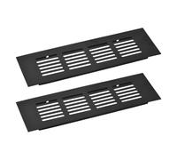 sourcing map 2pcs Rectangle Ventilation Grille Aluminum Alloy Mesh Air Vent Cover Louvered Ventilation Cover for Cabinet Wardrobe Shoe Cabinet Closet, 200x60mm/7.87"x2.36"